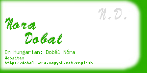 nora dobal business card
